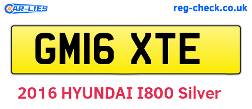 GM16XTE are the vehicle registration plates.