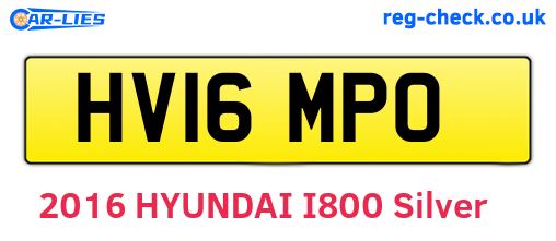 HV16MPO are the vehicle registration plates.