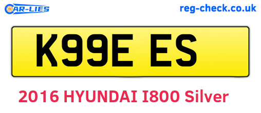 K99EES are the vehicle registration plates.