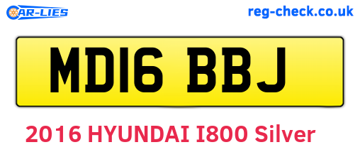 MD16BBJ are the vehicle registration plates.