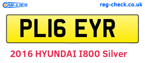 PL16EYR are the vehicle registration plates.