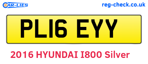 PL16EYY are the vehicle registration plates.