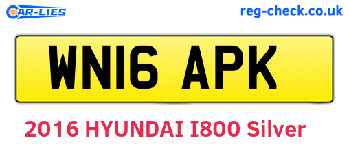 WN16APK are the vehicle registration plates.