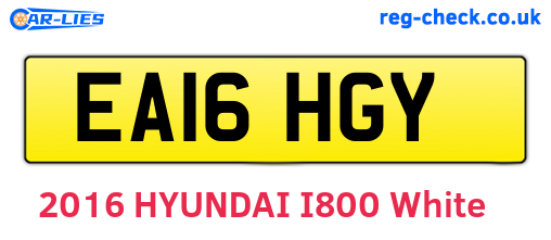 EA16HGY are the vehicle registration plates.