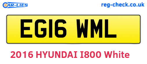 EG16WML are the vehicle registration plates.