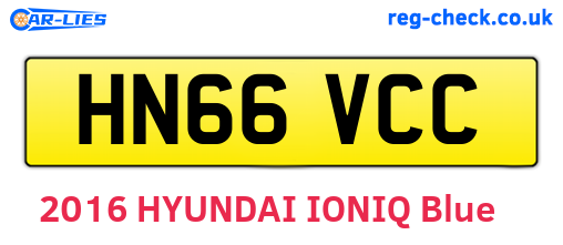 HN66VCC are the vehicle registration plates.