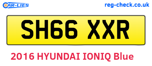 SH66XXR are the vehicle registration plates.