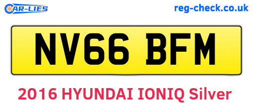 NV66BFM are the vehicle registration plates.