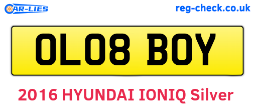 OL08BOY are the vehicle registration plates.