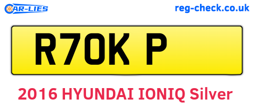 R7OKP are the vehicle registration plates.