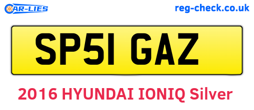 SP51GAZ are the vehicle registration plates.