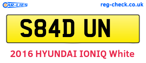 S84DUN are the vehicle registration plates.