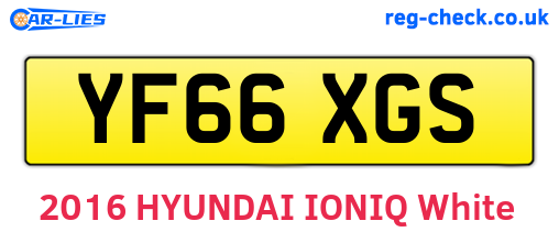 YF66XGS are the vehicle registration plates.