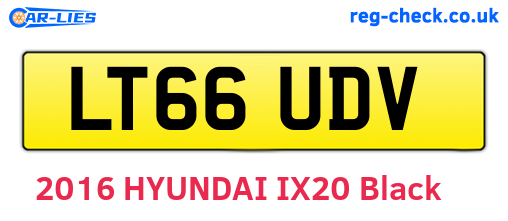 LT66UDV are the vehicle registration plates.