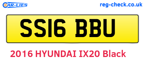 SS16BBU are the vehicle registration plates.