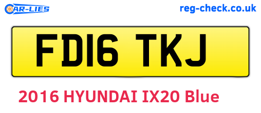 FD16TKJ are the vehicle registration plates.