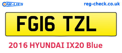 FG16TZL are the vehicle registration plates.