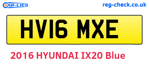 HV16MXE are the vehicle registration plates.