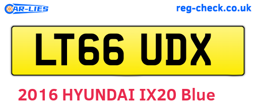 LT66UDX are the vehicle registration plates.