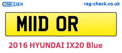 M11DOR are the vehicle registration plates.