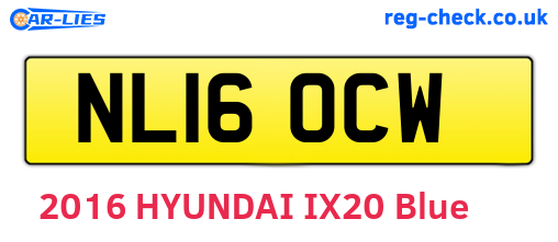 NL16OCW are the vehicle registration plates.