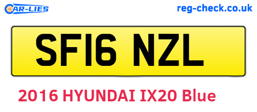 SF16NZL are the vehicle registration plates.
