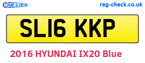 SL16KKP are the vehicle registration plates.