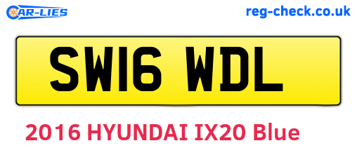 SW16WDL are the vehicle registration plates.