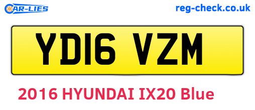 YD16VZM are the vehicle registration plates.