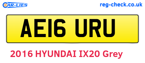 AE16URU are the vehicle registration plates.