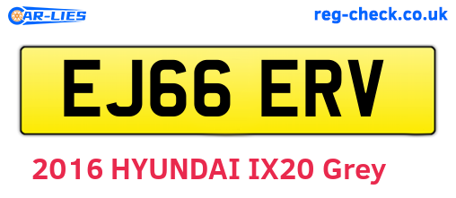 EJ66ERV are the vehicle registration plates.
