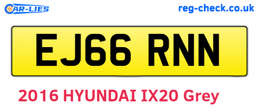 EJ66RNN are the vehicle registration plates.