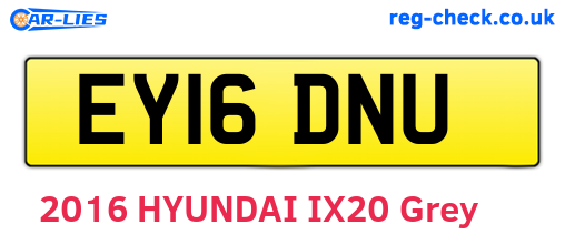 EY16DNU are the vehicle registration plates.