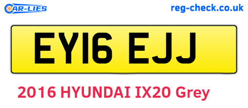 EY16EJJ are the vehicle registration plates.