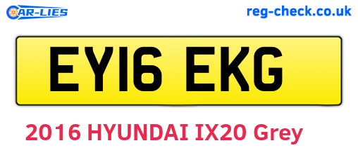 EY16EKG are the vehicle registration plates.