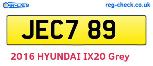 JEC789 are the vehicle registration plates.