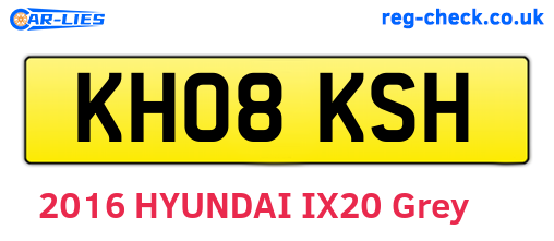 KH08KSH are the vehicle registration plates.