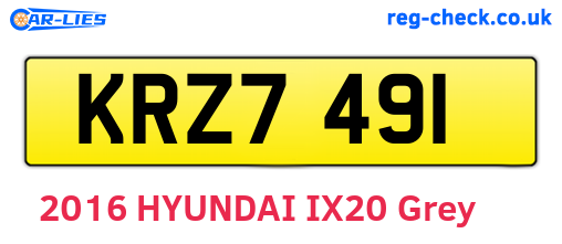 KRZ7491 are the vehicle registration plates.