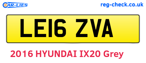 LE16ZVA are the vehicle registration plates.