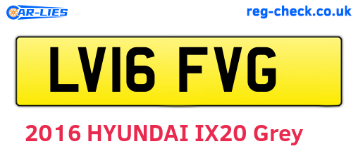 LV16FVG are the vehicle registration plates.
