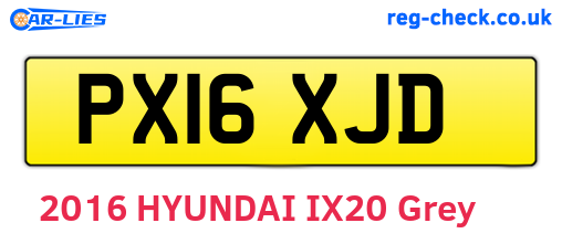 PX16XJD are the vehicle registration plates.