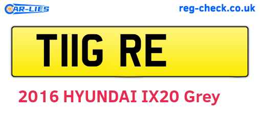 T11GRE are the vehicle registration plates.
