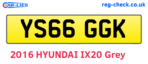 YS66GGK are the vehicle registration plates.