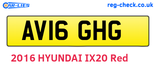 AV16GHG are the vehicle registration plates.
