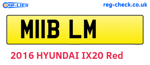 M11BLM are the vehicle registration plates.