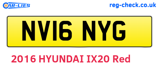NV16NYG are the vehicle registration plates.