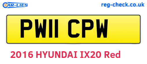 PW11CPW are the vehicle registration plates.