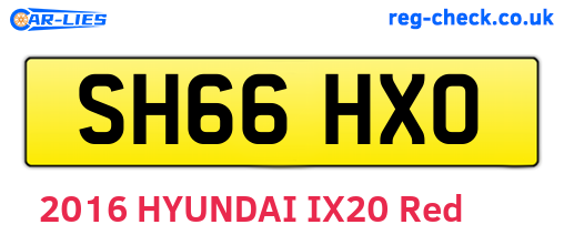 SH66HXO are the vehicle registration plates.