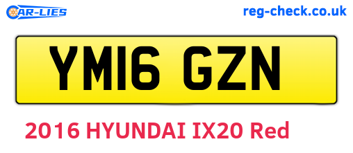 YM16GZN are the vehicle registration plates.