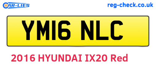 YM16NLC are the vehicle registration plates.